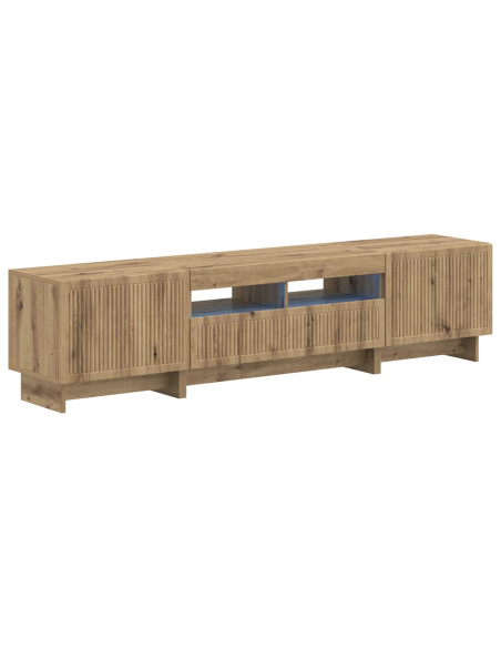 Mobile TV LED a 5 pezzi Rovere Artigianale Legno ingegnerizzato