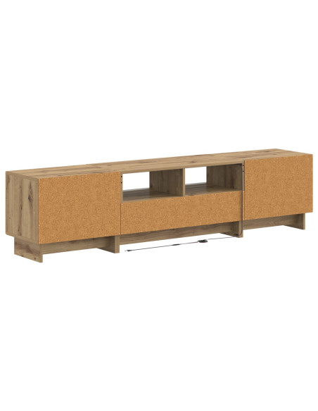 Mobile TV LED a 5 pezzi Rovere Artigianale Legno ingegnerizzato