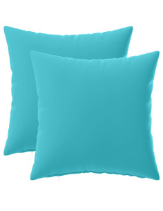 Federa 2 pcs HEERLEN Turchese 45 x 45 cm Poliestere