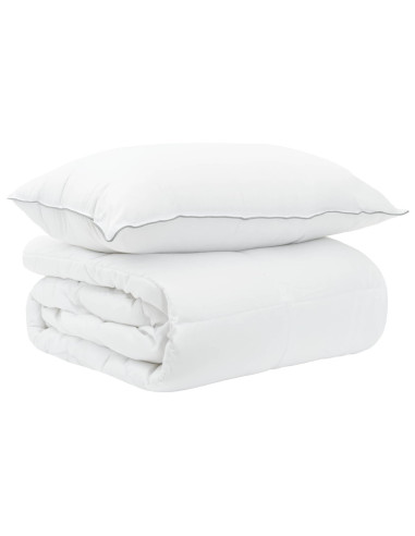 Set di Piumoni 2 pz 140 x 200 cm Inverno Bambù Bianco