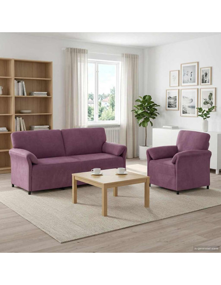 Set di divani 2 pz Viola Velluto