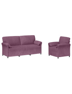 Set di divani 2 pz Viola Velluto 2