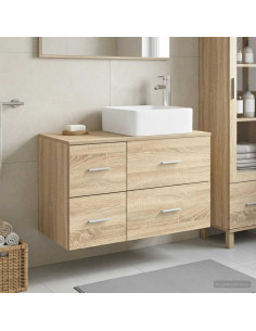 Set di mobili per il bagno 2 pz Rovere Sonoma
