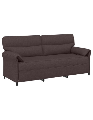 Set di divani 2 pz Marrone Scuro Tessuto