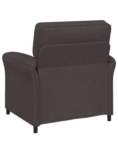Set di divani 2 pz Marrone Scuro Tessuto