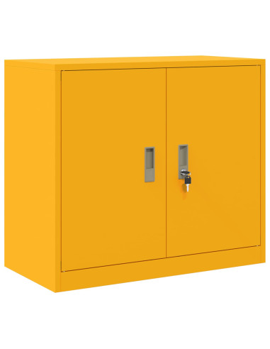 Armadio 2 pz Giallo Senape 80 x 40 x 160 cm Acciaio Bloccabile
