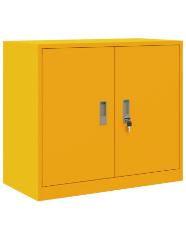 Armadio 2 pz Giallo Senape 80 x 40 x 210 cm Acciaio Bloccabile