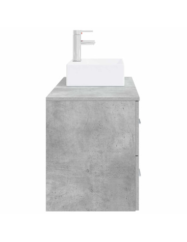 Set di mobili per il bagno 2 pz Grigio Cemento