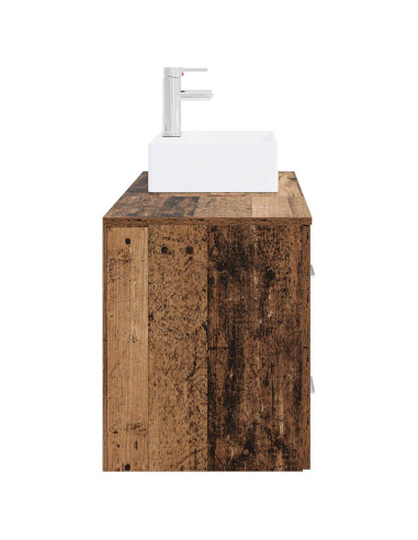 Set di mobili per il bagno 2 pz Legno antico