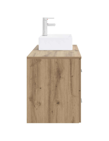 Set di mobili per il bagno 2 pz Rovere Artigianale