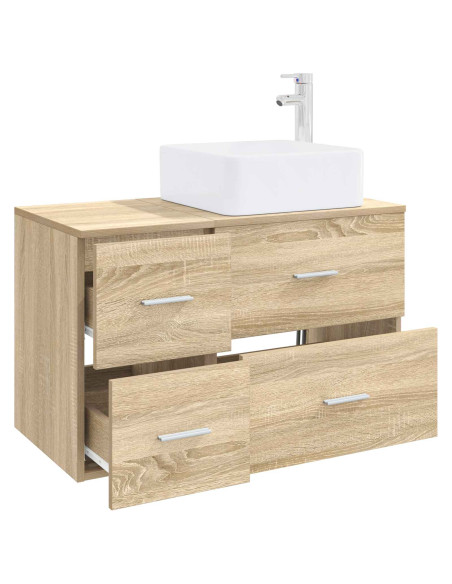 Set di mobili per il bagno 2 pz Rovere Sonoma