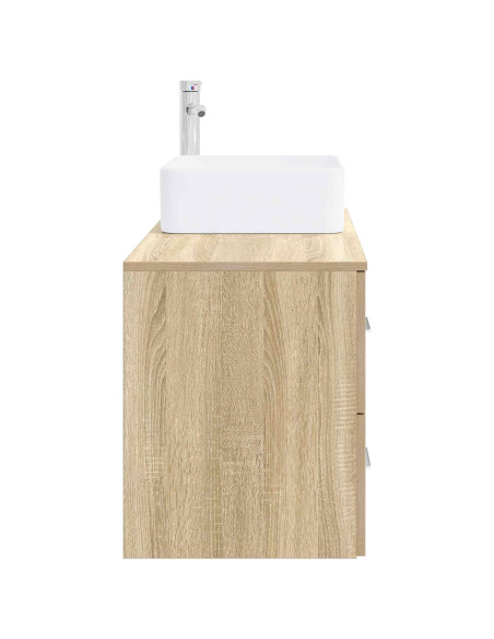 Set di mobili per il bagno 2 pz Rovere Sonoma