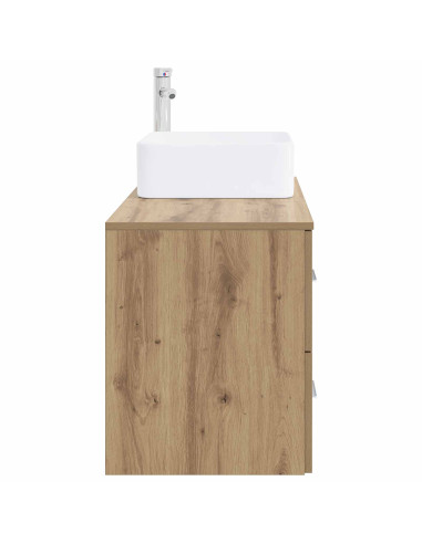 Set di mobili per il bagno 2 pz Rovere Artigianale