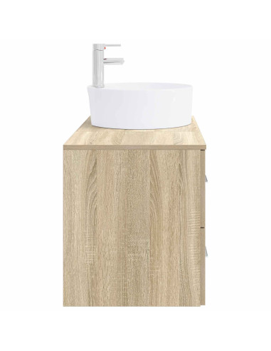 Set di mobili per il bagno 2 pz Rovere Sonoma