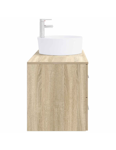 Set di mobili per il bagno 2 pz Rovere Sonoma