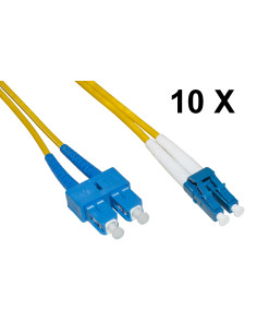 CAVO FIBRA OTTICA 2MT LC/SC 10*PZ MONOMODALE DUPLEX OS2 9/125 LSOH