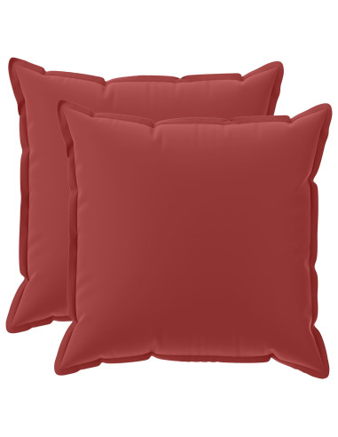 Federa 2 pz HOUTEN Rosso Vino 80 x 80 cm Poliestere
