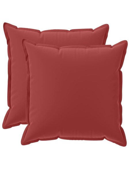 Federa 2 pz HOUTEN Rosso Vino 80 x 80 cm Poliestere