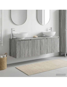 Set di Armadi da Bagno 3 pz Sonoma grigio 49,5 x 44,5 x 65 cm