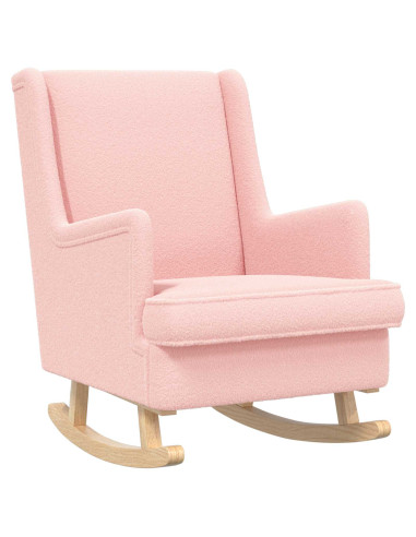 Poltrona con Ottomano 2 pz Rosa Bouclé