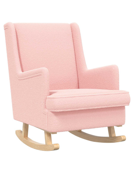 Poltrona con Ottomano 2 pz Rosa Bouclé