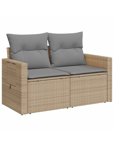 Set di divani 8 pz Beige e Grigio Chiaro