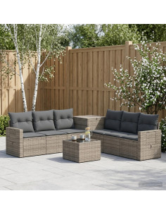 Set di divani 8 pz Grigio e Grigio Scuro