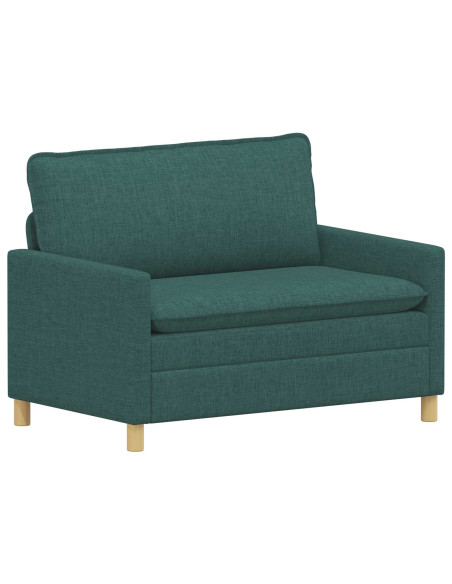 Set di divani 2 pz Verde Scuro Tessuto