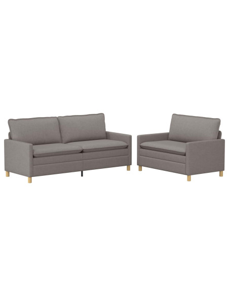 Set di divani 2 pz Tortora Tessuto