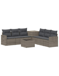 Set di divani 8 pz Grigio e Grigio Scuro 2