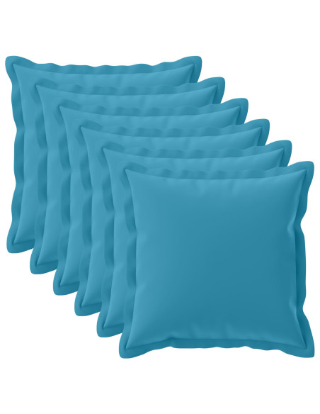Federa 6 pz HOUTEN Azzurro 80 x 80 cm Poliestere