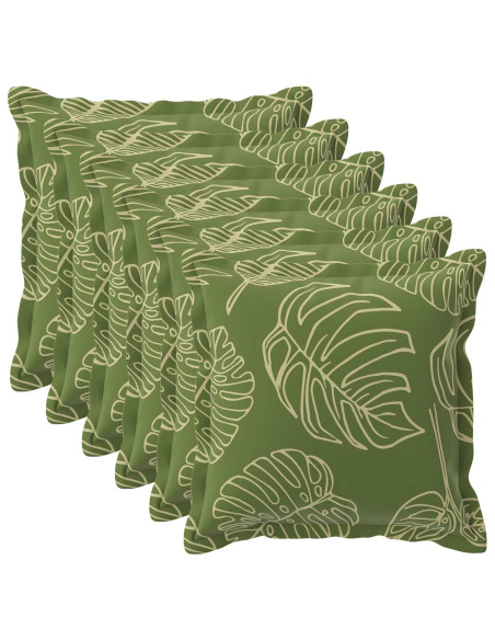 Federa 6 pz HOUTEN Design a foglia 80 x 80 cm Poliestere