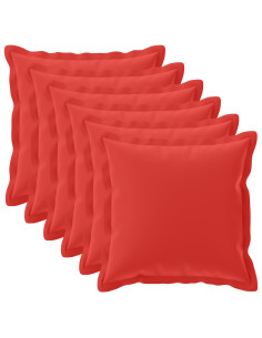 Federa 6 pz HOUTEN Rosso 80 x 80 cm Poliestere