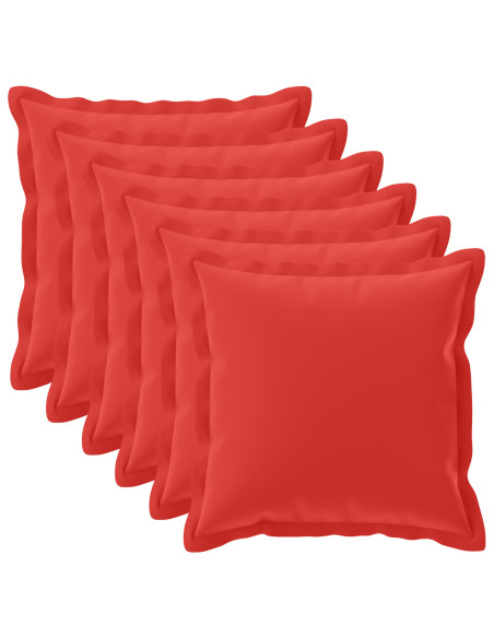 Federa 6 pz HOUTEN Rosso 80 x 80 cm Poliestere