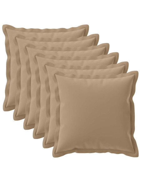Federa 6 pz HOUTEN Tortora 80 x 80 cm Poliestere
