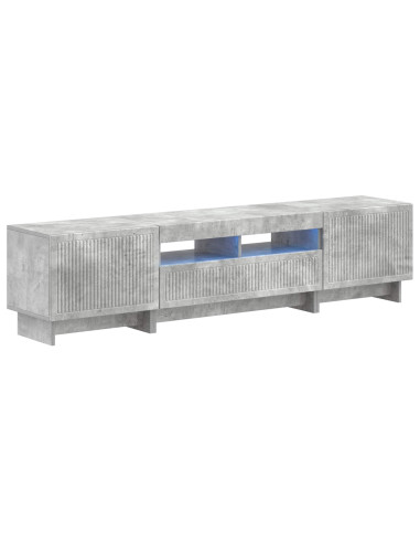 Mobile TV LED a 5 pezzi Grigio Cemento Legno ingegnerizzato