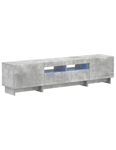 Mobile TV LED a 5 pezzi Grigio Cemento Legno ingegnerizzato