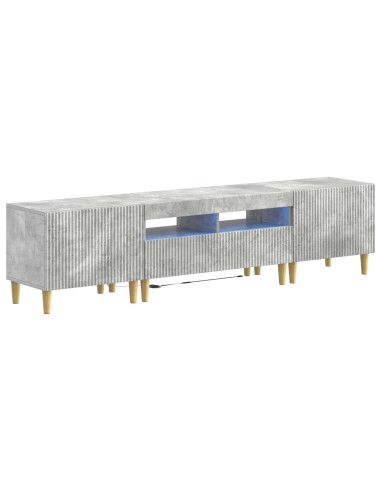 Mobile TV LED a 5 pezzi Grigio Cemento Legno ingegnerizzato