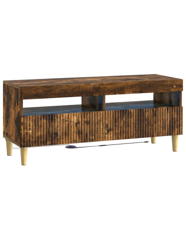 Mobile TV LED a 5 pezzi ARNHEM Rovere Fumo Legno ingegnerizzato