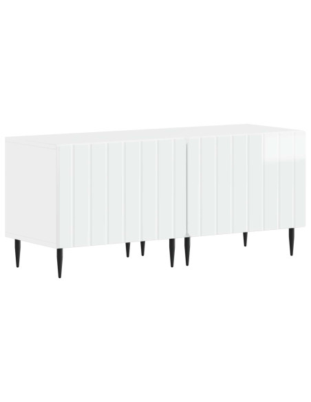 Mobile TV LED a 5 pezzi Bianco Lucido Legno ingegnerizzato