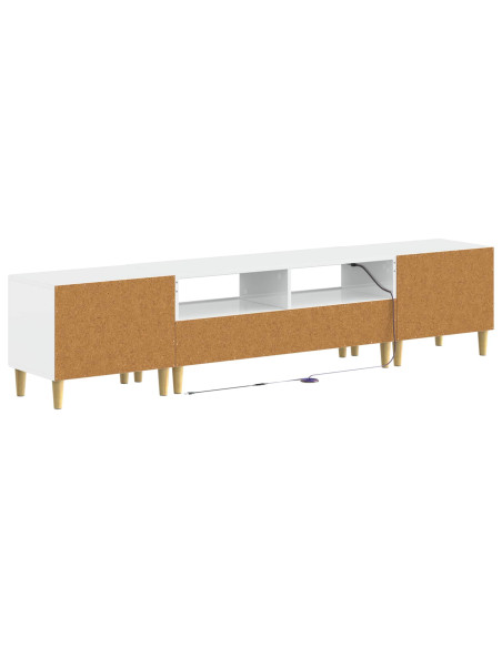 Mobile TV LED a 5 pezzi Bianco Lucido Legno ingegnerizzato