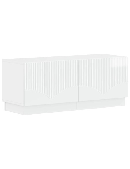 Mobile TV LED a 5 pezzi Bianco Lucido Legno ingegnerizzato