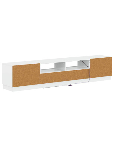 Mobile TV LED a 5 pezzi Bianco Lucido Legno ingegnerizzato