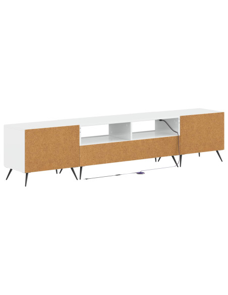 Mobile TV LED a 5 pezzi Bianco Lucido Legno ingegnerizzato