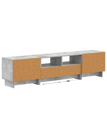 Mobile TV LED a 5 pezzi Grigio Cemento Legno ingegnerizzato