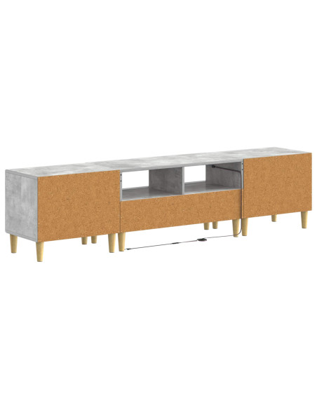Mobile TV LED a 5 pezzi Grigio Cemento Legno ingegnerizzato