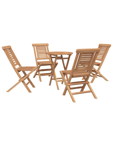 Set da Giardino 3 pz Marrone Legno Teak Massello