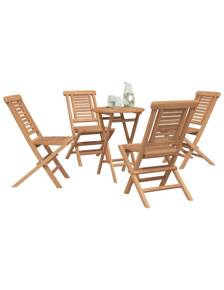 Set da Giardino 3 pz Marrone Legno Teak Massello