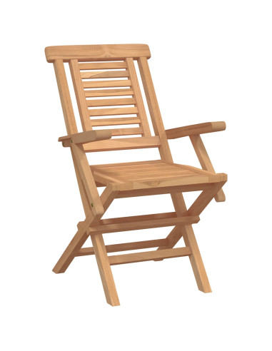 Set da Giardino 5 pz Marrone Legno di teak solido