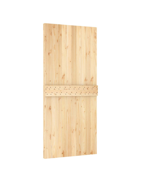 Porta scorrevole Naturale e Bianco 95 x 210 cm